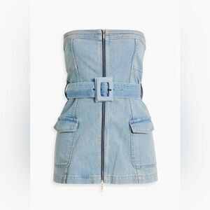 SIMKHAI Kota Strapless Denim Top Size 8
